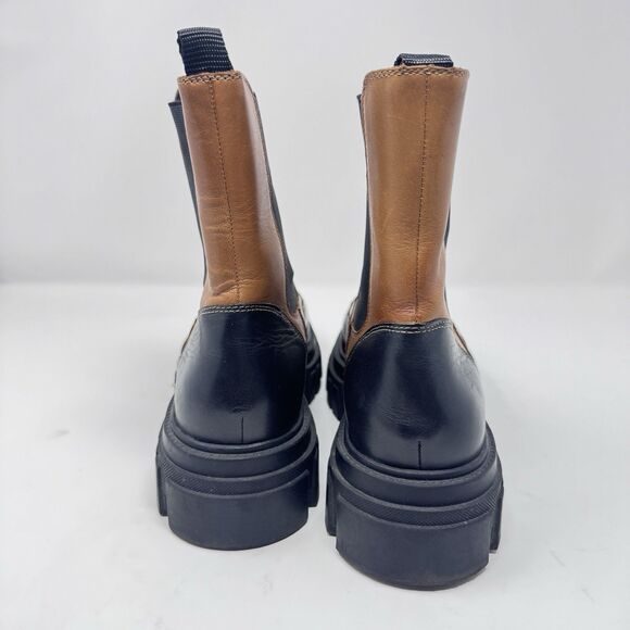 Marc Fisher LTD Morgan Leather Lug-Sole Chelsea Booties Boots Women’s 9.5M - Picture 5 of 10